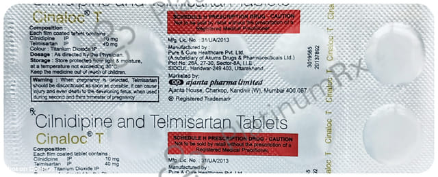 Cinaloc T 10mg/40mg Tablet