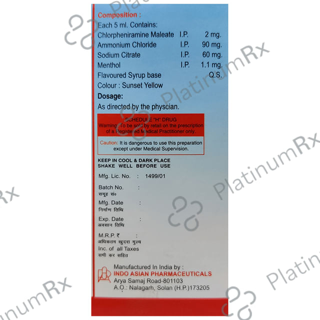 Siodryl Syrup 100 Syrup Indo Asian Pharma