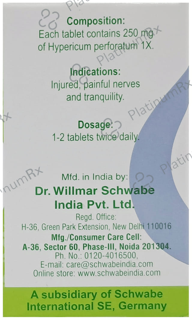 Dr Willmar Schwabe India Hypericum Perforatum Tablet 1X