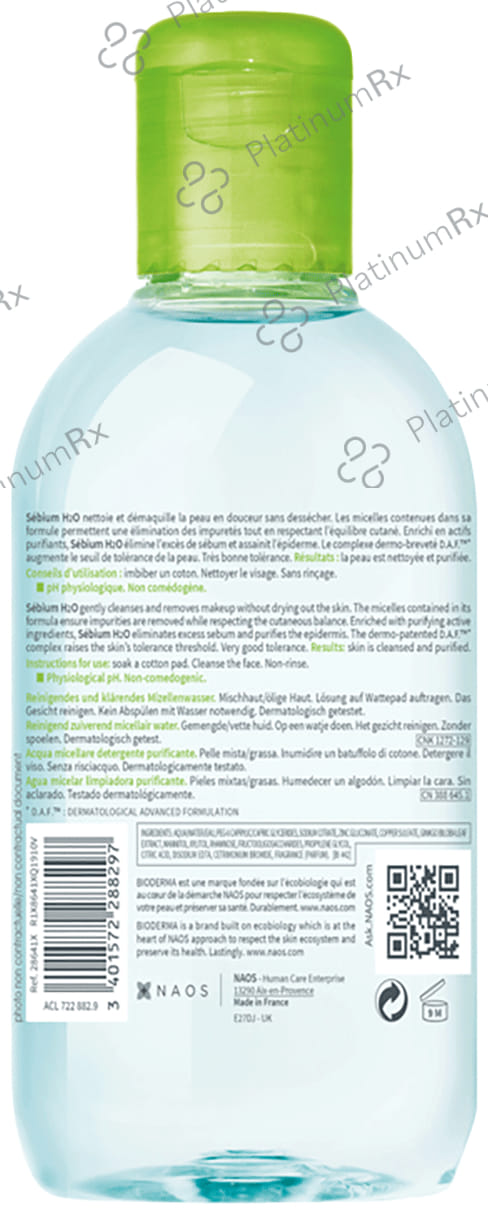Bioderma Sebium H2O Purifying Cleansing Micelle Solution 250 ml