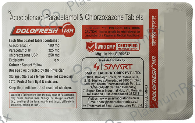 Dolofresh MR 100/325/250mg Tablet 10s