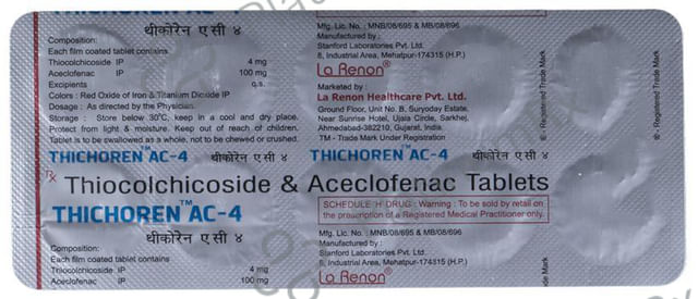 Thichoren AC 100/4mg Tablet 10s