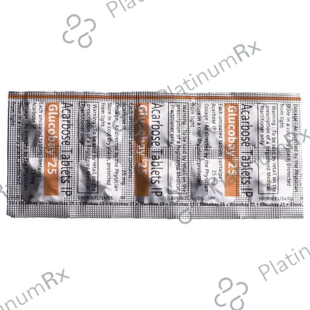 Glucobay 25mg Tablet 10s