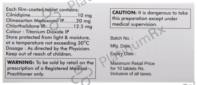 Nulong Trio 20/10/12.5mg Tablet 10s