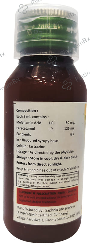 Mefpalm P 50/125mg Oral Suspension 60ml