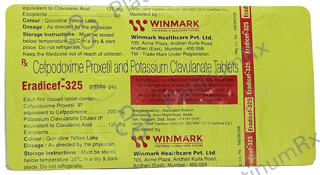 Eradicef 325 Tablet