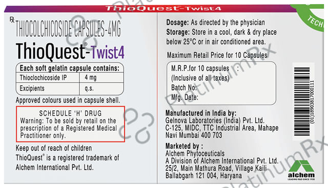 Thioquest Twist 4mg Soft Gelatin Capsule 10s