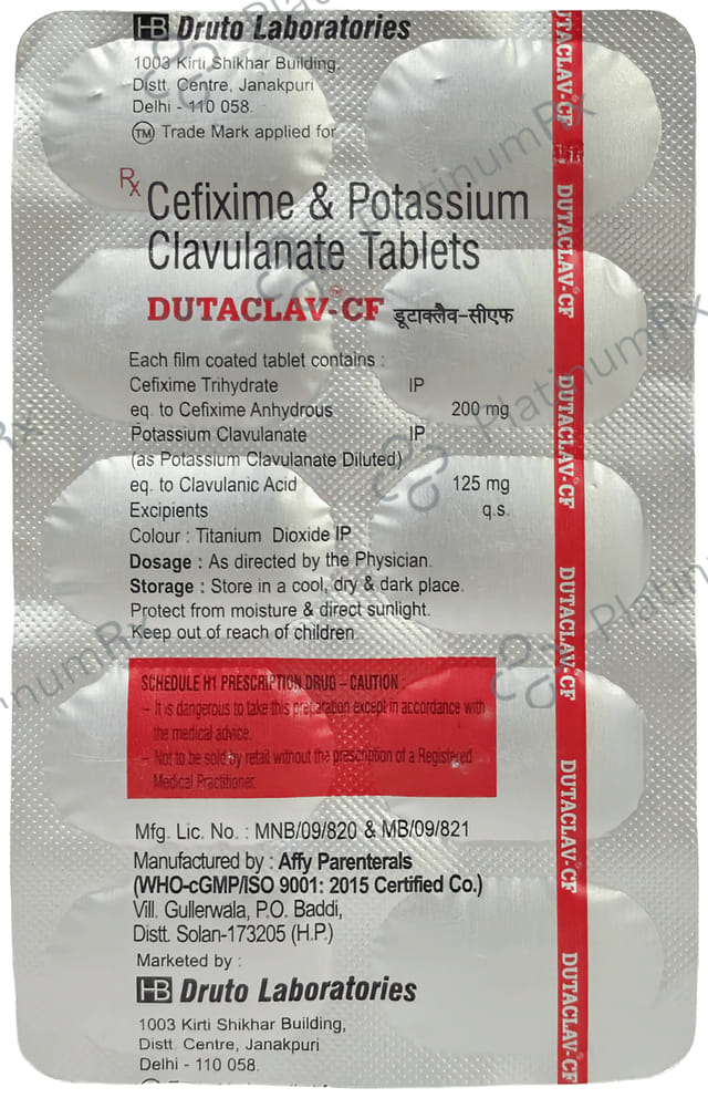 Dutaclav-CF 200mg/125mg Tablet