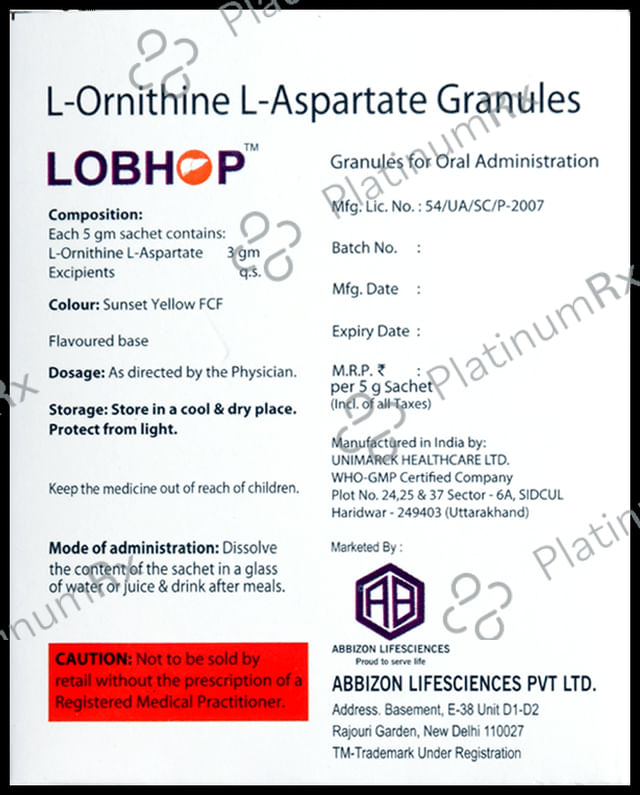 Lobhop Orange Sugar Free Granules 5gm
