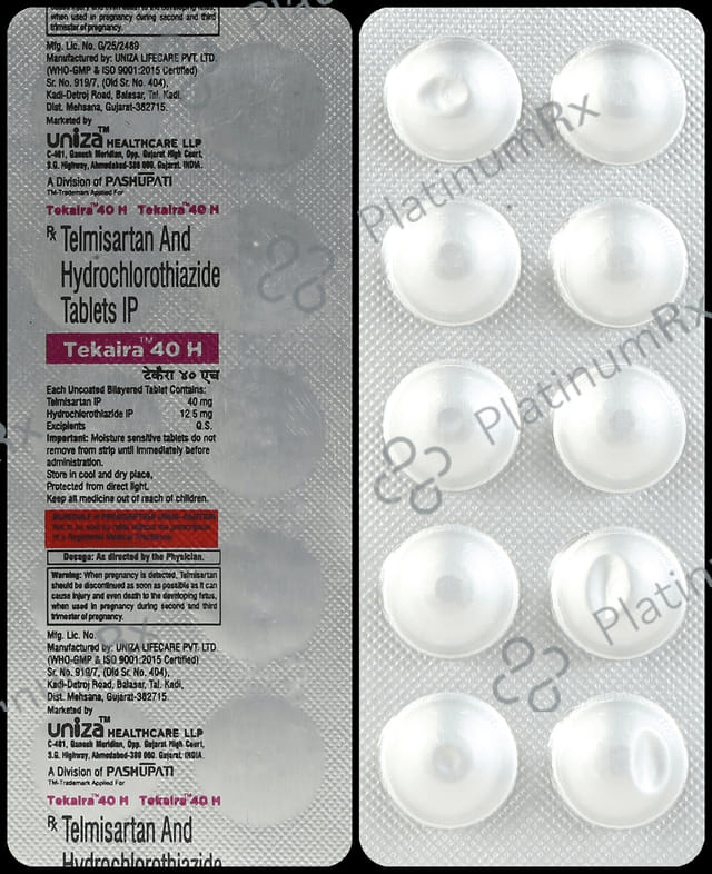 Tekaira H 40mg/12.5mg Tablet