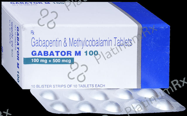 Gabator M 100mg/500mcg Tablet