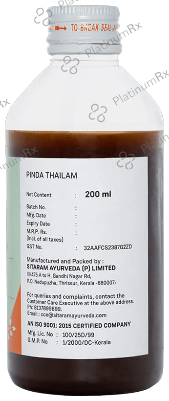 Sitaram Ayurveda Pinda Thailam 200 ml