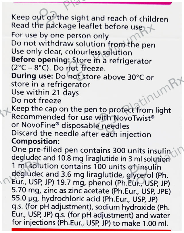 Xultophy 3.6/100mg (100 IU/ml) (5*3ml Disposable Pen)