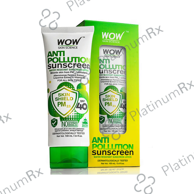 WOW Skin Science Anti Pollution Sunscreen Lotion SPF 40 Lotion 100ml (Kapco)