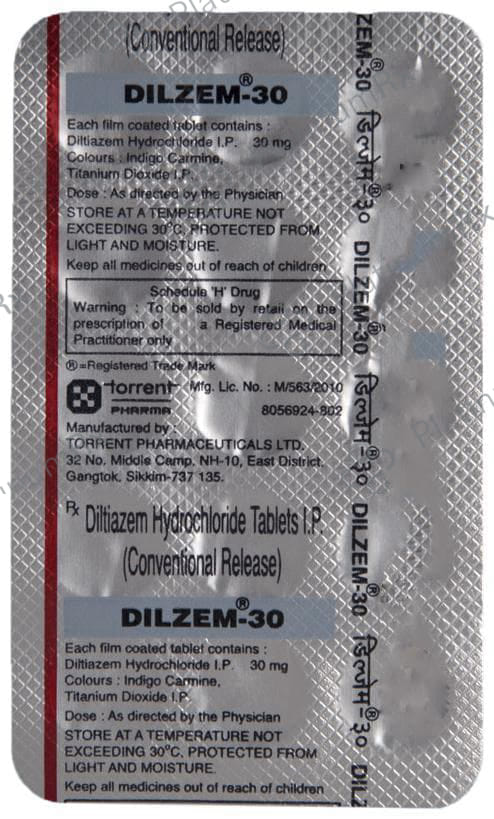 Dilzem 30mg Tablet CR 15s