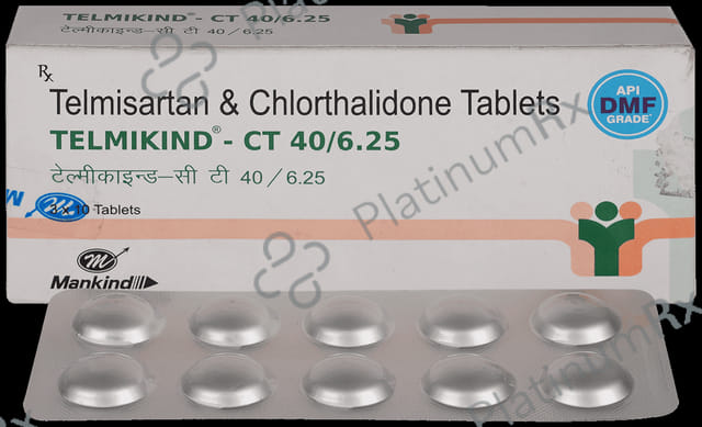 Telmikind CT 40/6.25mg Tablet 10s