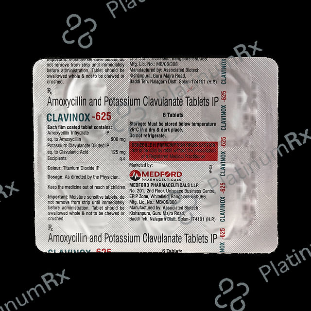 Clavinox 500mg/125mg Tablet