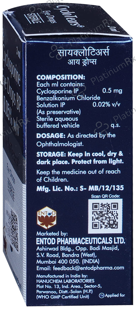 Cyclo Tears 0.05% Eye Drop 3ml