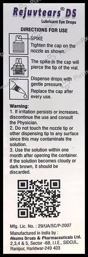 Rejuvtears DS Lubricant Eye Drop