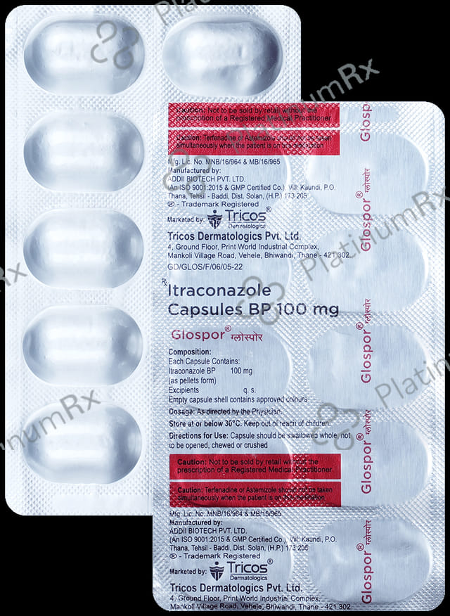 Glospor 100mg Capsule 10s