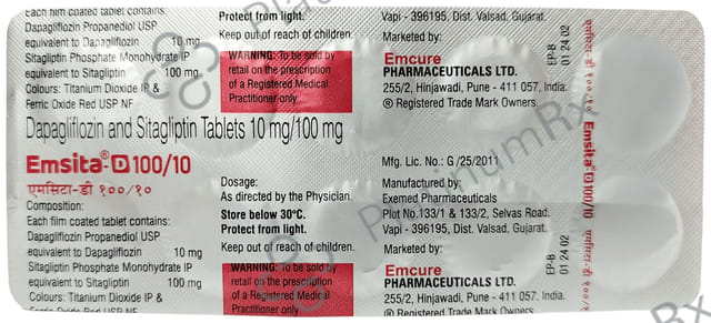 Emsita D 10/100mg Tablet 10s