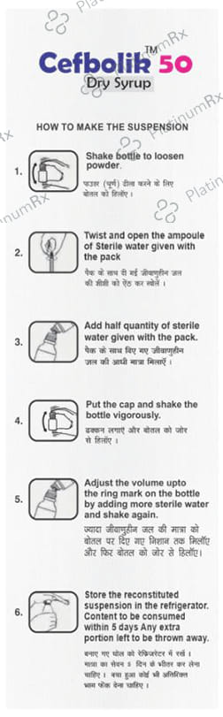 Cefbolik 50 Dry Syrup Orange