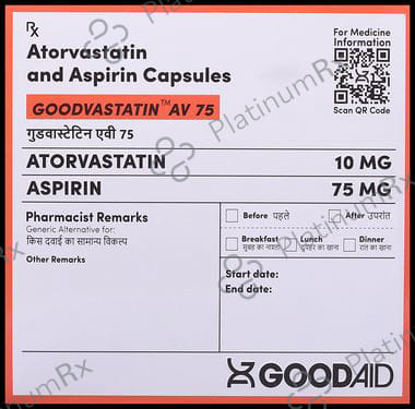 Goodvastatin AV 75/10mg Capsule 15s
