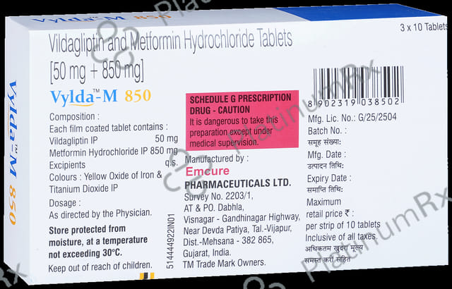 Vylda M 850/50mg Tablet 10s