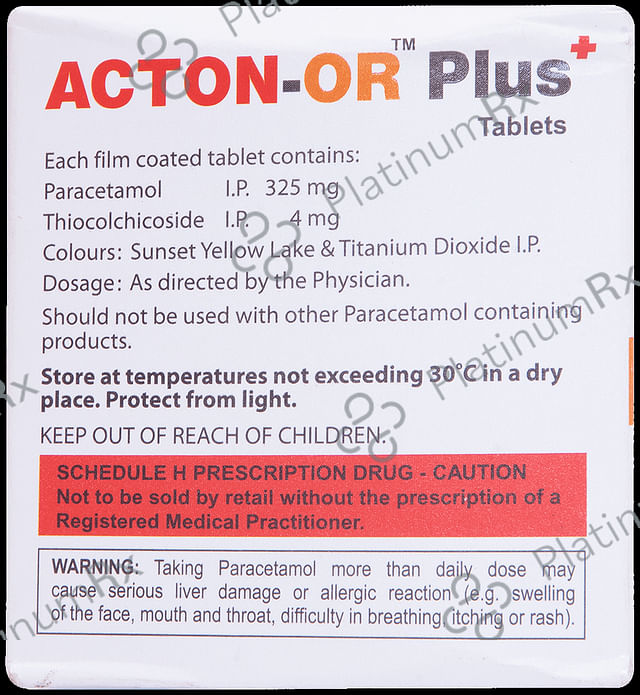 Acton OR Plus Plus 325/4mg Tablet 10s