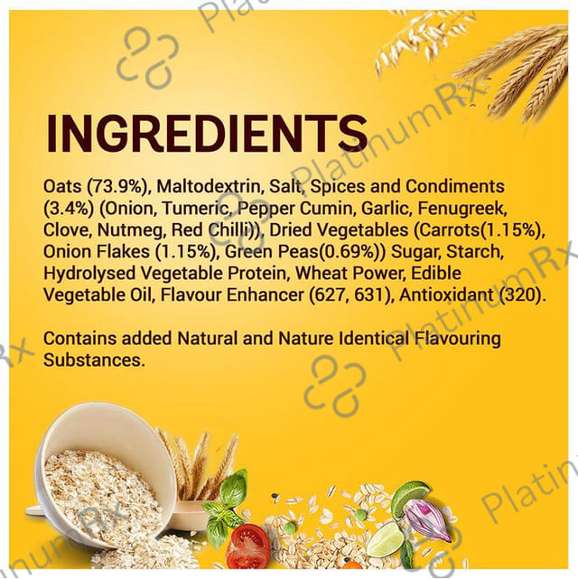 Saffola Masala Oats with High Fibre & Protein - Flavour Classic Masala