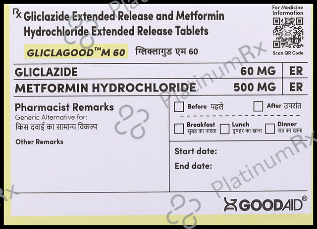 Gliclagood M 60/500mg Tablet ER 10s