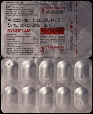 Synoflam 100mg/325mg/15mg Tablet