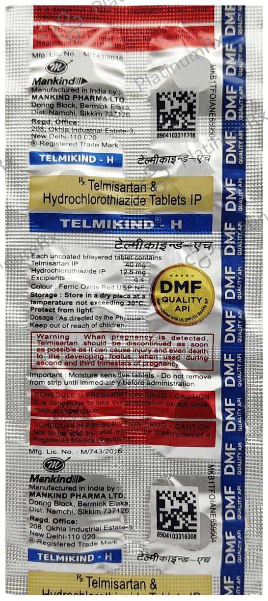 Telmikind H 12.5/40mg Tablet 10s