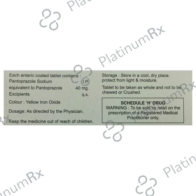 Piza 40mg Tablet 10 Tablet Unimarck Health Ltd