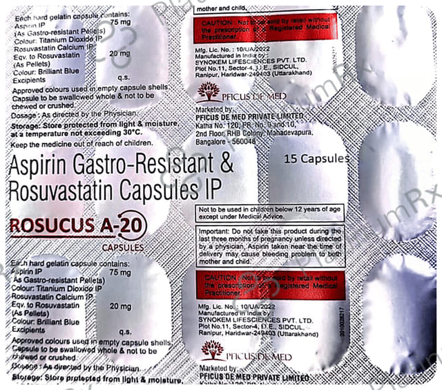 Rosucus A 20mg Capsule 15s