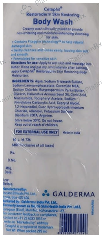 Cetaphil Restoraderm Skin Restoring Body Wash 295ml