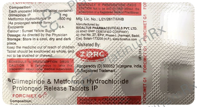 Forcimet G 1 Tablet PR 10s