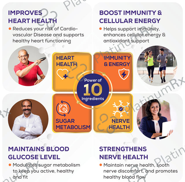 Jubilant Nutrihance UB Gold 150mg of CoQ10 with ALA & Vitamin D3 - Veg Softgel for Heart & Nerve Health 10 Soft Gelatin Capsule