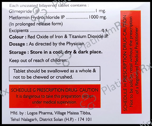 Zayoryl-M1 Forte 1000mg Tablet PR