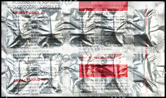 Arvast Gold 10/75/75mg Capsule 10s