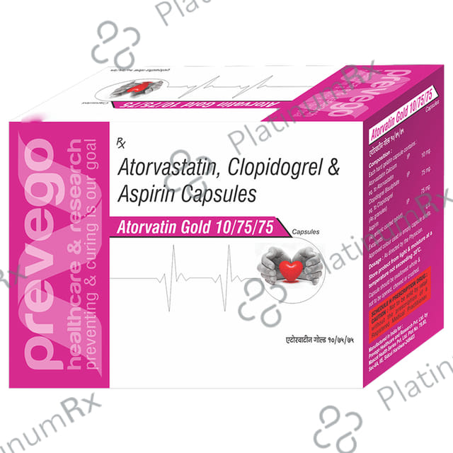 Atorvatin Gold 10/75/75mg Capsule 10s