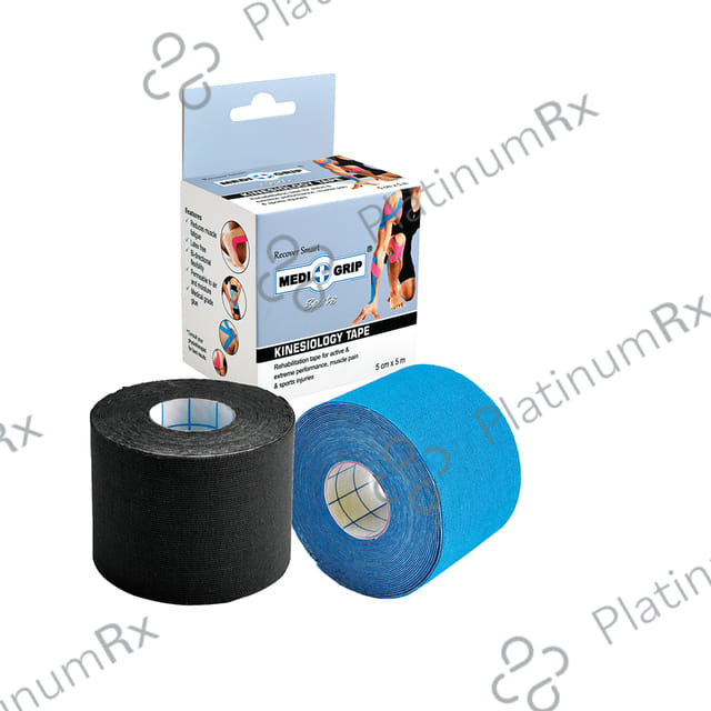 Medigrip Sports Kinesiology Tape 5cm x 5m Blue & Black