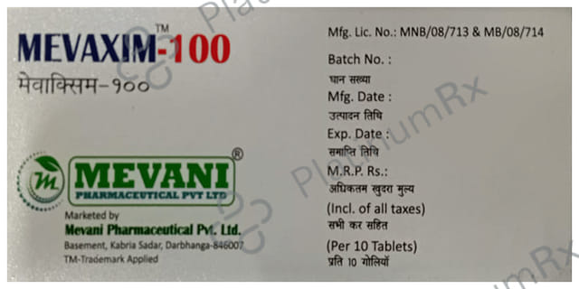 Mevaxim 100 Tablet DT