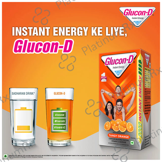 Glucon D with Glucose Tangy Orange Flavour Powder 450gm