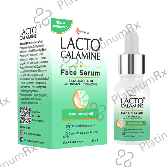 Piramal Lacto Calamine 2% Salicylic Acid Face Serum Paraben Free