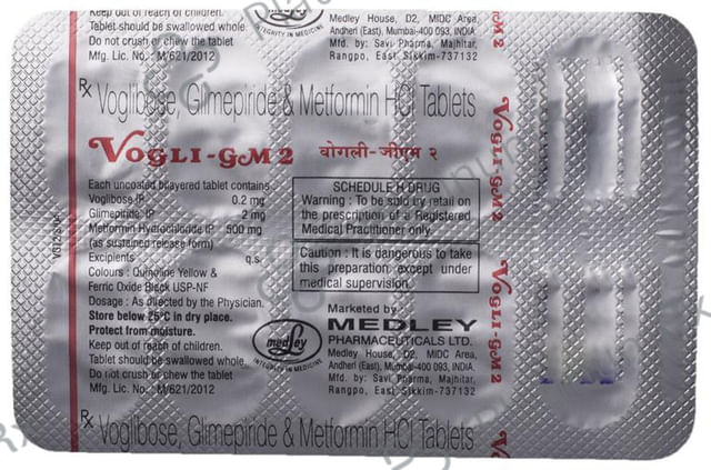 Vogli GM 2/500/0.2mg Tablet 10s