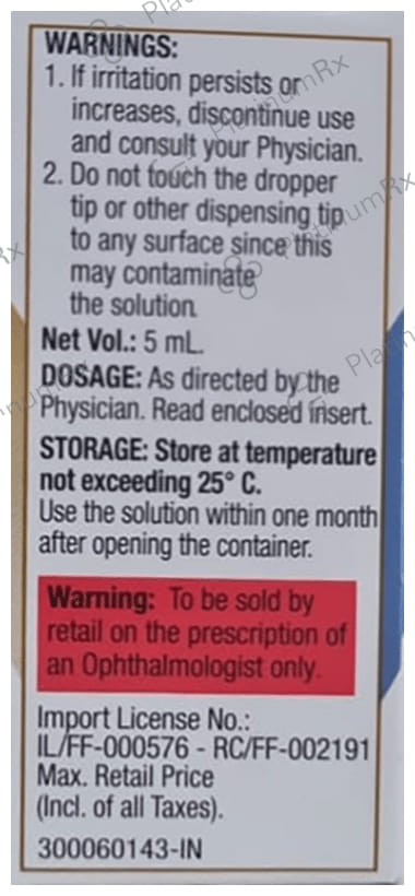 Nevanac 0.1% Ophthalmic Suspension 5ml