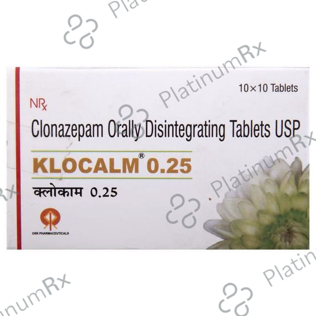 Klocalm 0.25mg Tablet DT 10s