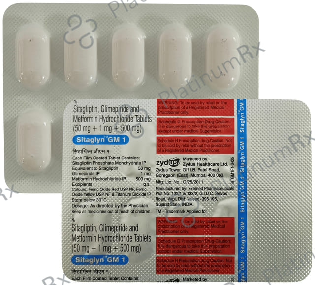 Sitaglyn GM 1/50/500mg Tablet 10s
