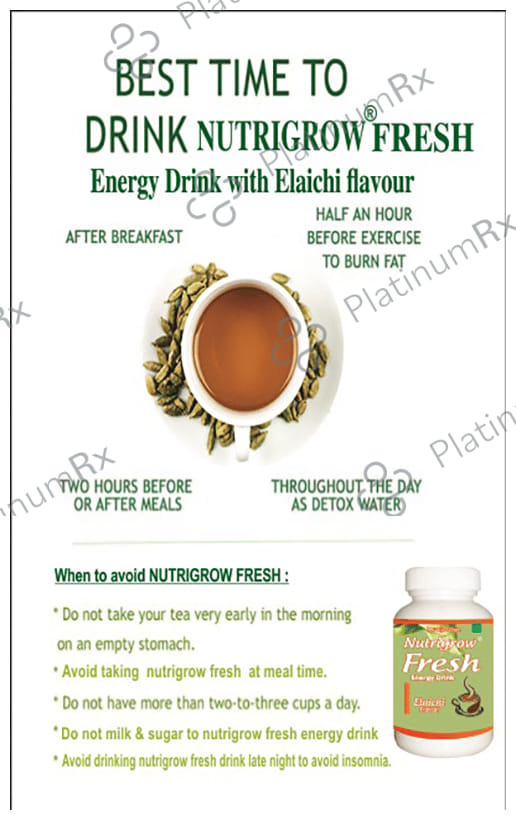 Nutrigrow Fresh Energy Drink Elaichi